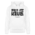 Berliner Spruch-PASS UFF KEULE-Unisex Bio-Hoodie mit Berliner Schnauze - Weiß