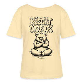 Berlin Shirt für Frauen-NÜSCHT DARF ICK-Rundhals Frauen Bio-T-Shirt - Creme