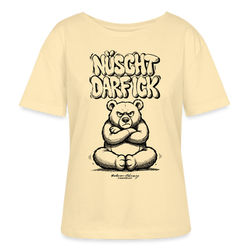 Berlin Shirt für Frauen-NÜSCHT DARF ICK-Rundhals Frauen Bio-T-Shirt - Creme