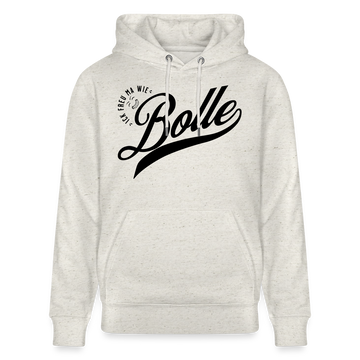 ICK FREU MA WIE BOLLE-Unisex Bio-Hoodie - Beige meliert