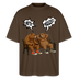 Berliner Bär Shirt mit Berliner Schnauze-WATN? NÜSCHT-Oversized Unisex Bio T-Shirt - Dunkelbraun