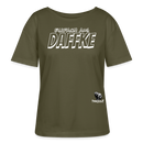 Berliner Spruch-AUS DAFFKE-Rundhals Frauen Bio-T-Shirt - Khaki