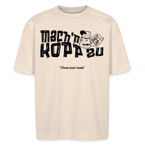 MACH N KOPP ZU-Unisex Oversize Bio-T-Shirt - Naturweiß