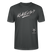 weisser Handgezeichneter Schriftzug "Kiekst'n so?" in schwungvoller Schreibschrift - typisch Berliner Spruch auf T-Shirt - Anthrazit