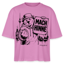 Berlin Shirt- MACH HINNE-Frauen Boxy Bio-T-Shirt mit Berliner Skyline - Pink