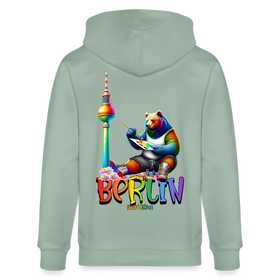 CSD BERLIN-Unisex Bio-Kapuzenjacke - Helles Graugrün
