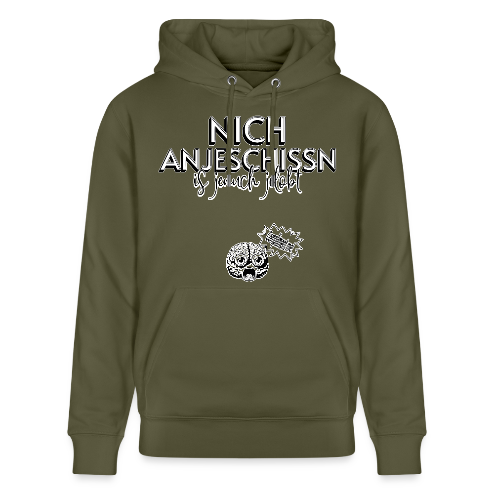 BERLINER EFFIZIENZ-'Dit Lob'-Unisex Bio-Hoodie - Khaki Grün