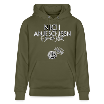BERLINER EFFIZIENZ-'Dit Lob'-Unisex Bio-Hoodie - Khaki Grün