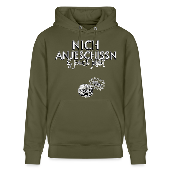 BERLINER EFFIZIENZ-'Dit Lob'-Unisex Bio-Hoodie - Khaki Grün