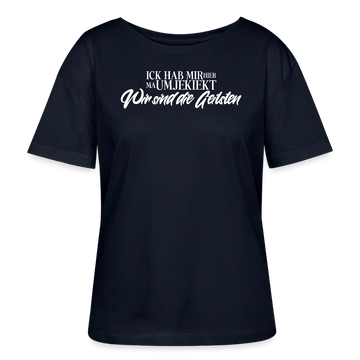 WIR SIND DIE GEILSTEN mit Berliner Schnauze-Rundhals Frauen Bio-T-Shirt - Navy