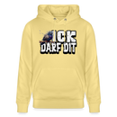 ICK DARF DIT|Taube-Unisex Bio-Hoodie - Gelb Viva 