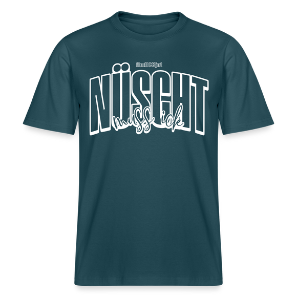 Berlin Shirt mit Schnauze-NÜSCHT-Relaxed Fit Unisex Bio - Dunkles Petrol