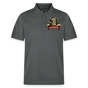 JIBT NÜSCHT zu WEihnachten-Unisex Bio-Poloshirt - Anthrazit