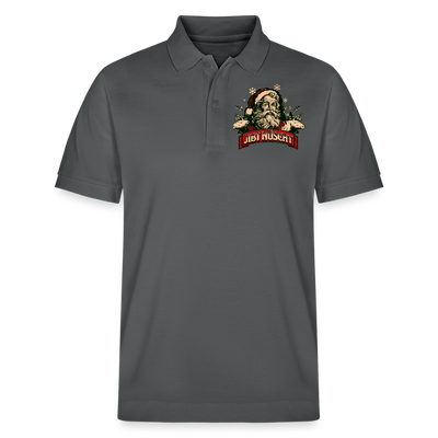 JIBT NÜSCHT zu WEihnachten-Unisex Bio-Poloshirt - Anthrazit