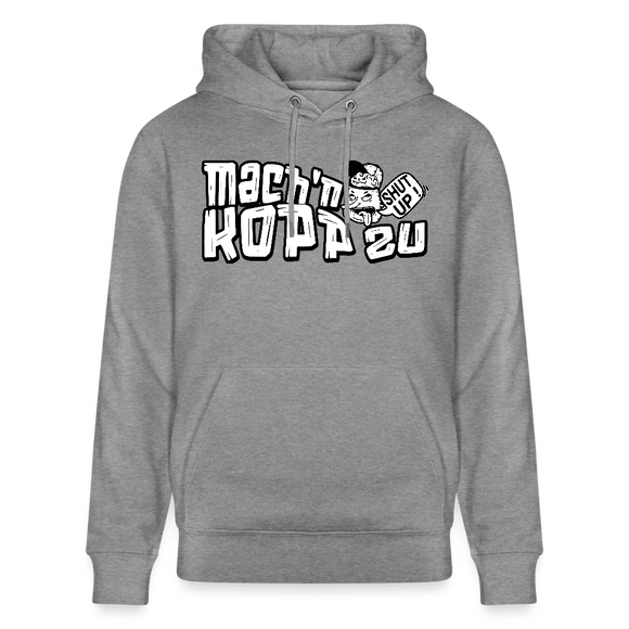 MACH'N KOPP ZU-Unisex Bio-Hoodie II - Hellgrau marmoriert