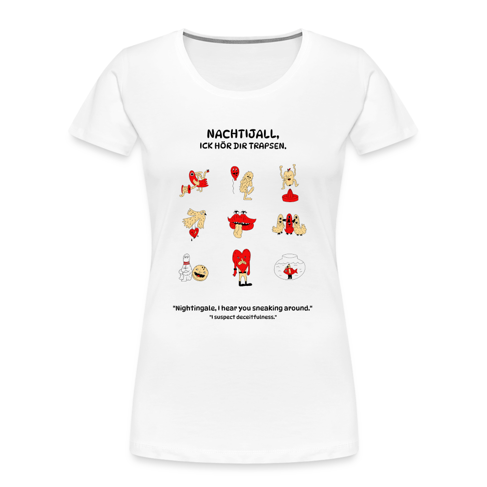 NACHTIJALL-Frauen Premium Bio T-Shirt - Weiß