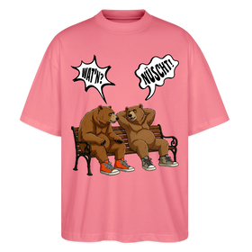 Berliner Bär Shirt mit Berliner Schnauze-WATN? NÜSCHT-Oversized Unisex Bio T-Shirt - Pink 