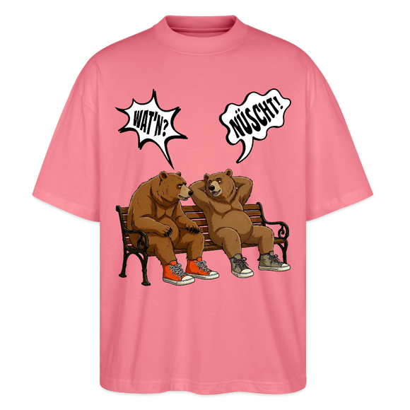 Berliner Bär Shirt mit Berliner Schnauze-WATN? NÜSCHT-Oversized Unisex Bio T-Shirt - Pink 