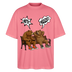 Berliner Bär Shirt mit Berliner Schnauze-WATN? NÜSCHT-Oversized Unisex Bio T-Shirt - Pink 