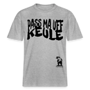 PASS MA UFF KEULE - Relaxed Fit Unisex Bio-T-Shirt - Grau meliert