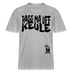 PASS MA UFF KEULE - Relaxed Fit Unisex Bio-T-Shirt - Grau meliert