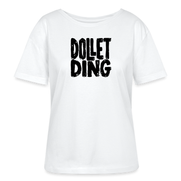 DOLLET DING-Rundhals Frauen Bio-T-Shirt - Weiß