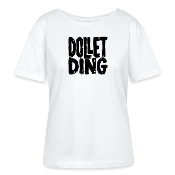 DOLLET DING-Rundhals Frauen Bio-T-Shirt - Weiß