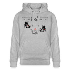 BERLINER KNORKE-Unisex Bio-Hoodie - Grau meliert
