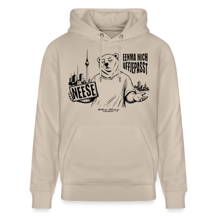Berlin Souvenir mit echt Berliner Schnauze-NEESE-Unisex Bio-Hoodie - Beige