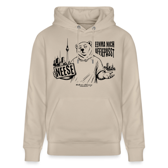 Berlin Souvenir mit echt Berliner Schnauze-NEESE-Unisex Bio-Hoodie - Beige