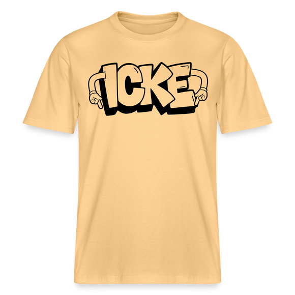ICKE- RELAXED FIT Unisex Organic T-Shirt mit Berliner Schnauze - Hellgelb