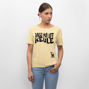 PASS MA UFF KEULE-Rundhals Frauen Bio-T-Shirt - Creme