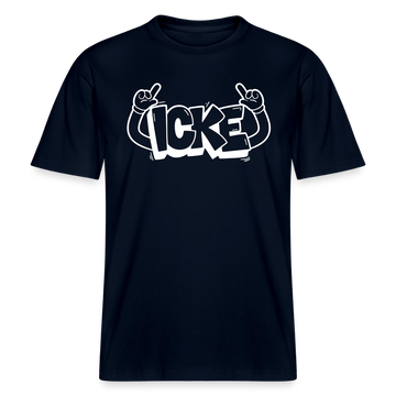 ICKE- RELAXED FIT Unisex Organic T-Shirt mit echt Berliner Schnauze - Navy