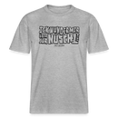 Berliner Spruch-ICK WUNDER MIR-RELAXED FIT Unisex BIO T-Shirt - Grau meliert