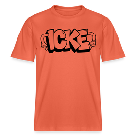 ICKE- RELAXED FIT Unisex Organic T-Shirt mit Berliner Schnauze - Hellrot