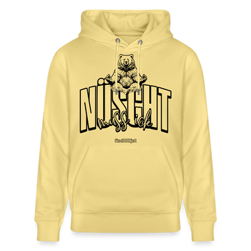 NÜSCHT MUSS ICK 2025-Unisex Bio-Hoodie mit Berliner Schnauze - Gelb Viva 
