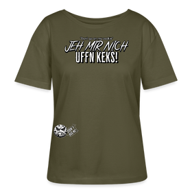 JEH MIR NICH UFFN KEKS-Rundhals Frauen Bio-T-Shirt - Khaki