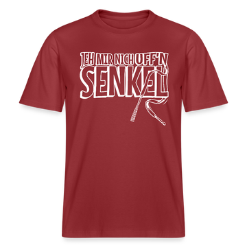 JEH MIR NICH UFFN SENKEL-Relaxed Fit Unisex Bio-T-Shirt II - Erdrot