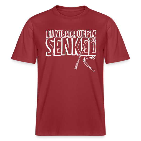 JEH MIR NICH UFFN SENKEL-Relaxed Fit Unisex Bio-T-Shirt II - Erdrot