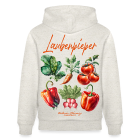 Berliner LAUBENPIEPER-Unisex Bio-Hoodie - Beige meliert