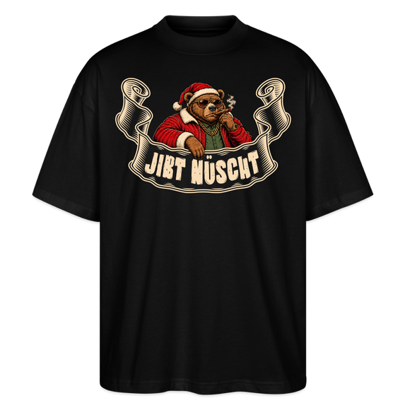 Berliner Bär-Weihnachten-JIBT NÜSCHT-Oversized Unisex Bio T-Shirt - Schwarz