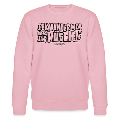 Berliner Spruch-ICK WUNDER MIR-Unisex Bio-Sweatshirt - Hellrosa