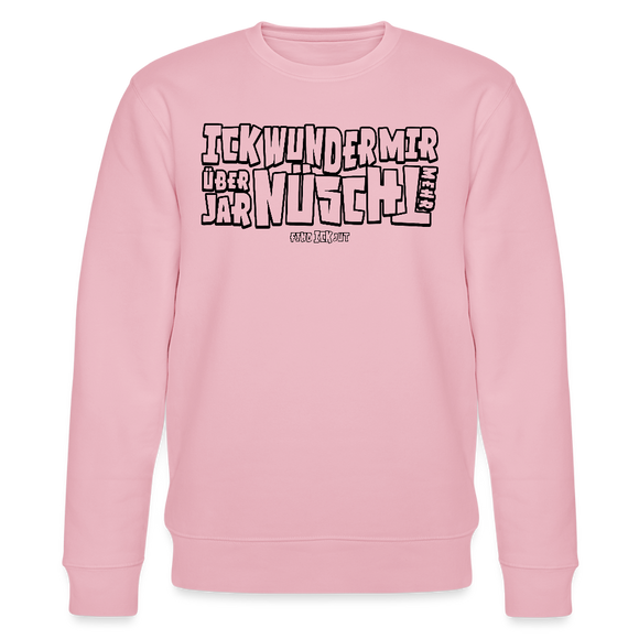 Berliner Spruch-ICK WUNDER MIR-Unisex Bio-Sweatshirt - Hellrosa