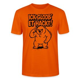 Berlin Shirt-ICK GLOOB ET HACKT-Unisex T-Shirt mit Berliner Bär - Tieforange