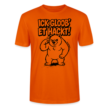 Berlin Shirt-ICK GLOOB ET HACKT-Unisex T-Shirt mit Berliner Bär - Tieforange