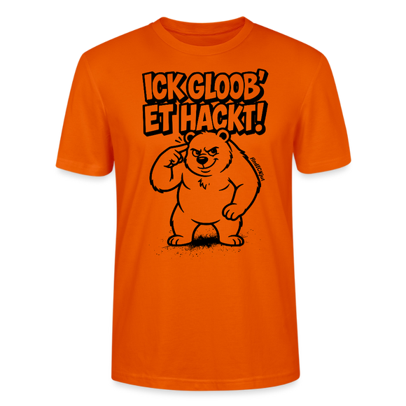 Berlin Shirt-ICK GLOOB ET HACKT-Unisex T-Shirt mit Berliner Bär - Tieforange