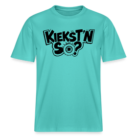 Berlin Shirt mit Berliner Schnauze-KIEKSTN SO?- RELAXED FIT Unisex Bio T-Shirt - Poolblau