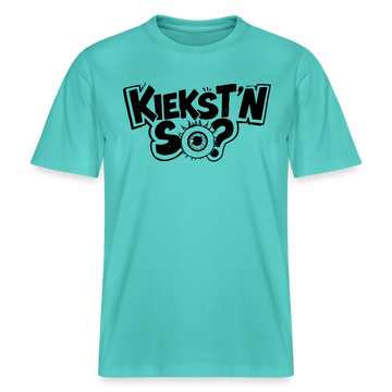 Berlin Shirt mit Berliner Schnauze-KIEKSTN SO?- RELAXED FIT Unisex Bio T-Shirt - Poolblau