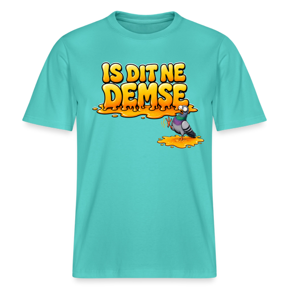 Berlin Shirt-IS DIT NE DEMSE-RELAXED FIT Unisex Organic T-Shirt - Poolblau