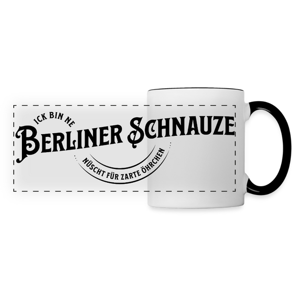BERLINER SCHNAUZE-Panoramatasse - Weiß/Schwarz